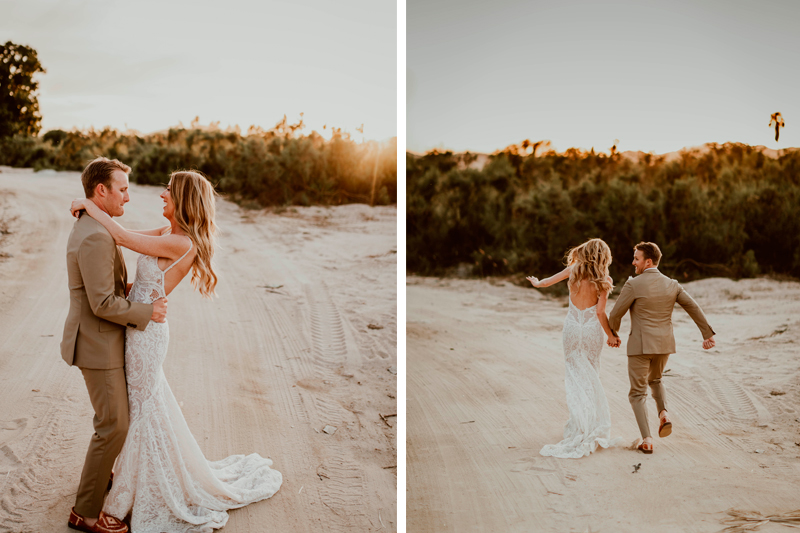 Bride and Groom Photo Session in the Sand