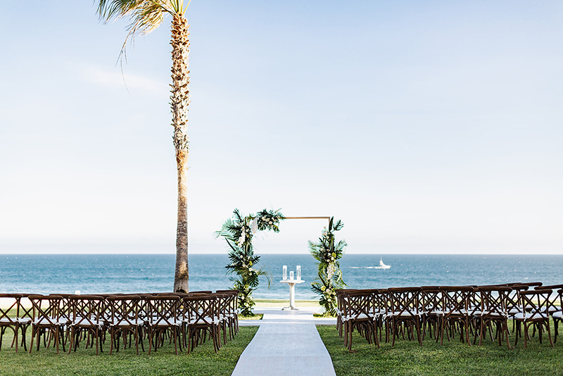 The beach wedding ceremony venue