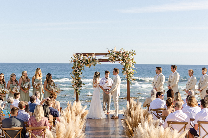 Alexa and Jorden's beach wedding ceremony