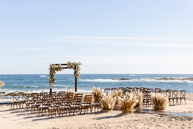 The wedding arch at the beach