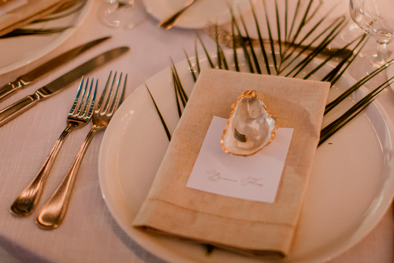 Classic and simple wedding stationery for dinner tables
