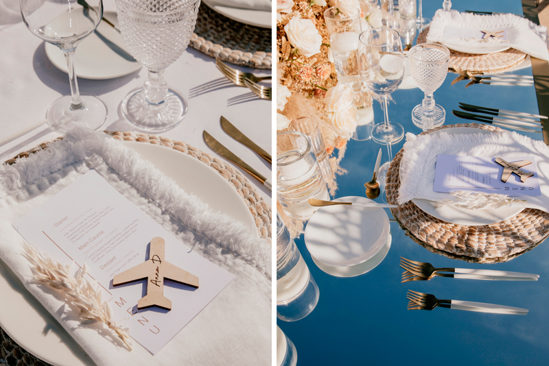 Tablescape setup with Personalized Details