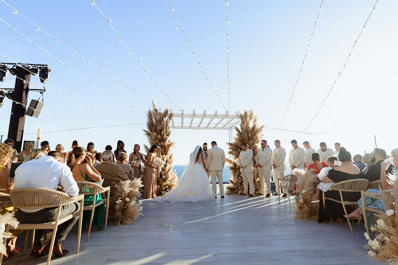 Katy and Sean's Destination Wedding Ceremony at Sunset Monalisa