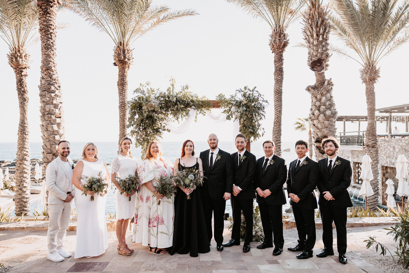 Brigitta and Michael with the Bridesmaids and Bestmen
