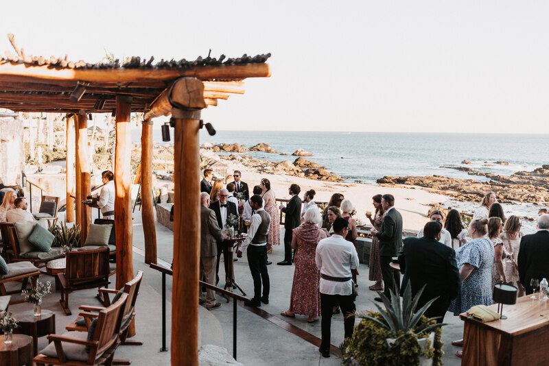 Wedding cocktail with an ocean view