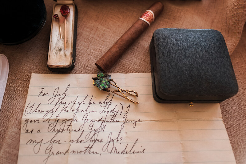 The Groom's Written Vows, Cigar and Accesories