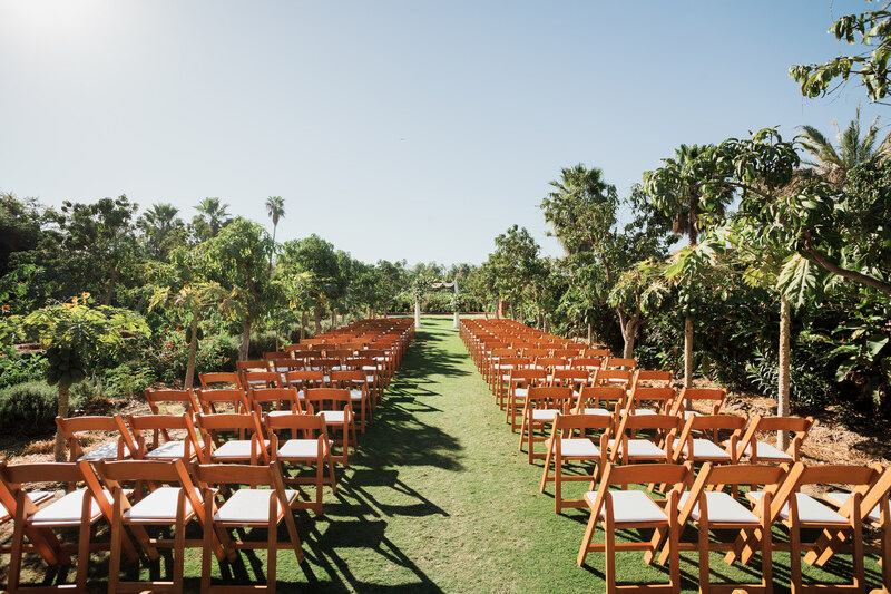 Flora Farms Wedding Venue Guest Chairs and Arch