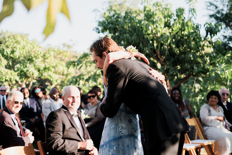 The Groom Hugging his Mother