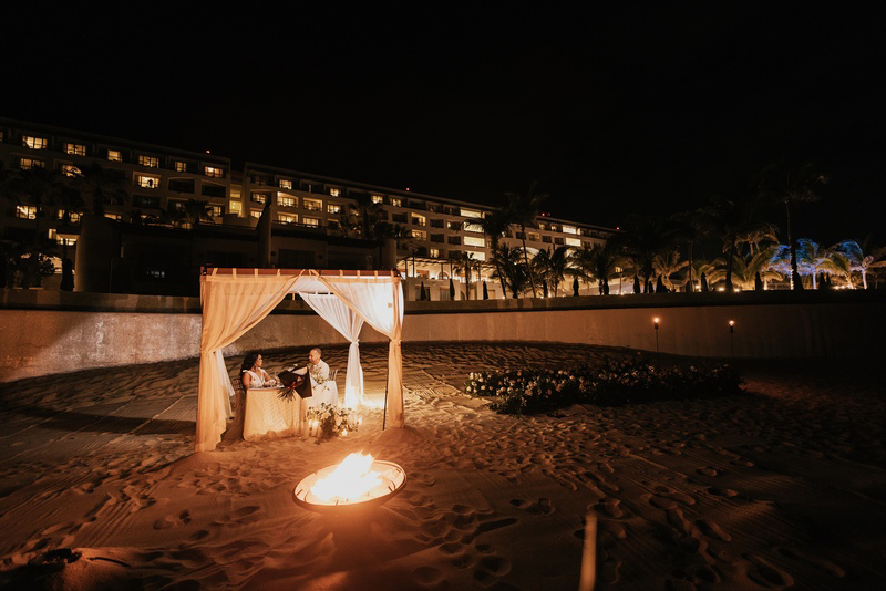Romantic Dinner by the Ocean with Firepit