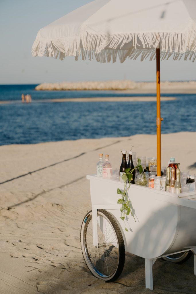 Beverage cart for Mackenzie and Scott Welcome PArty