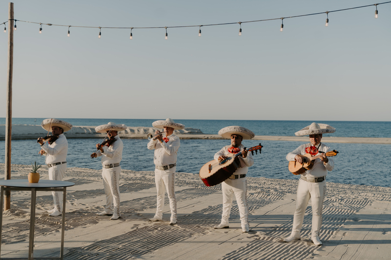 Mariachi band playing in the Beach