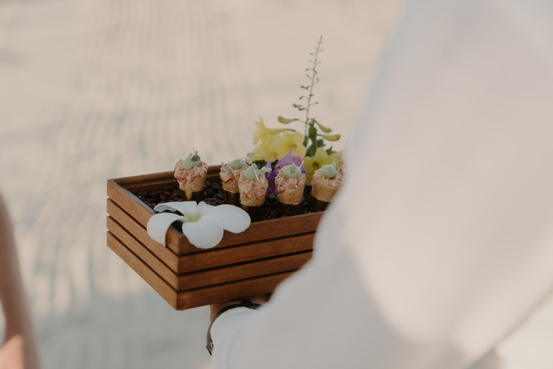 Appetizers served at Welcome Party