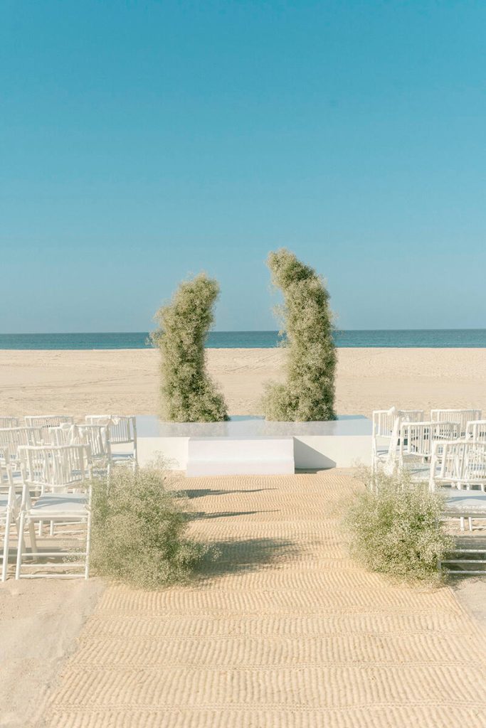 Wedding Ceremony Venue Setup by the beach