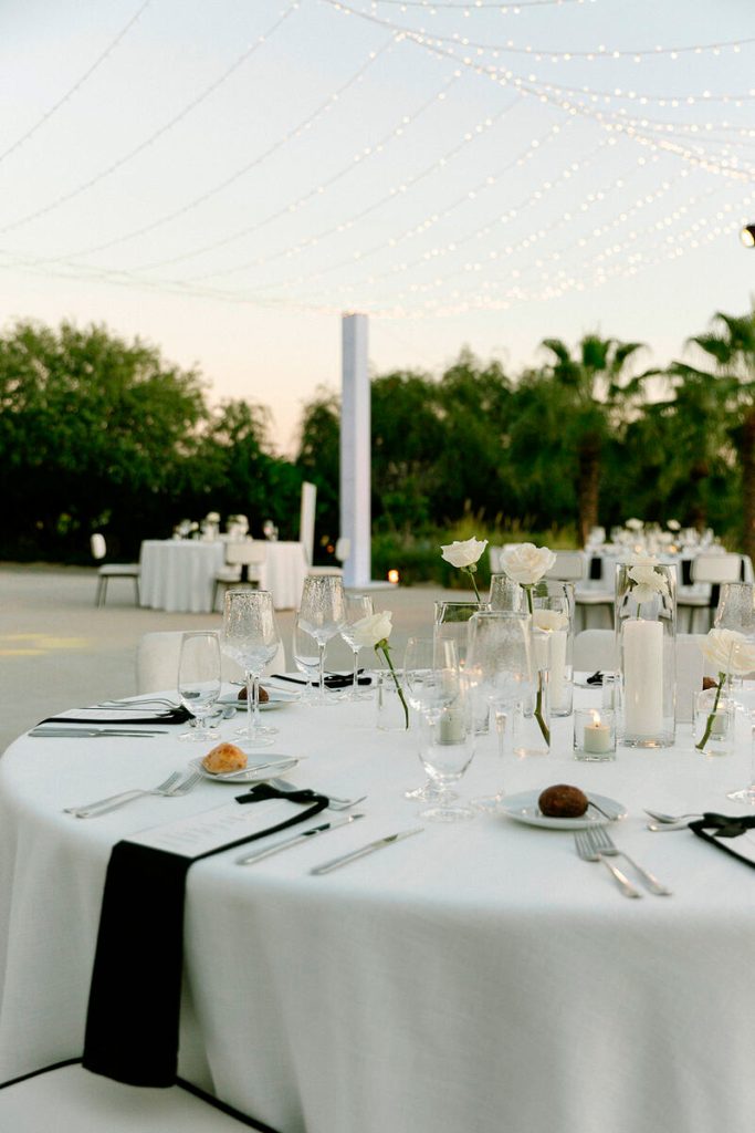 Reception tables setup