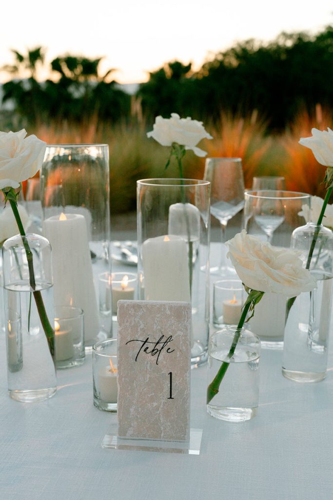 Printed table number