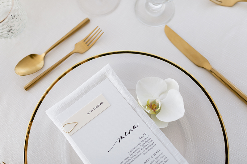 Wedding Stationery Trends: Elegant Black and White Printed Menu