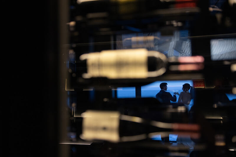 Justin and Amber at Manta's Restaurant terrace