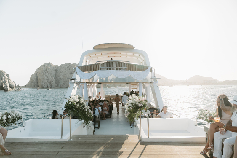 Guests on Board Waiting for Wedding Ceremony to Begin