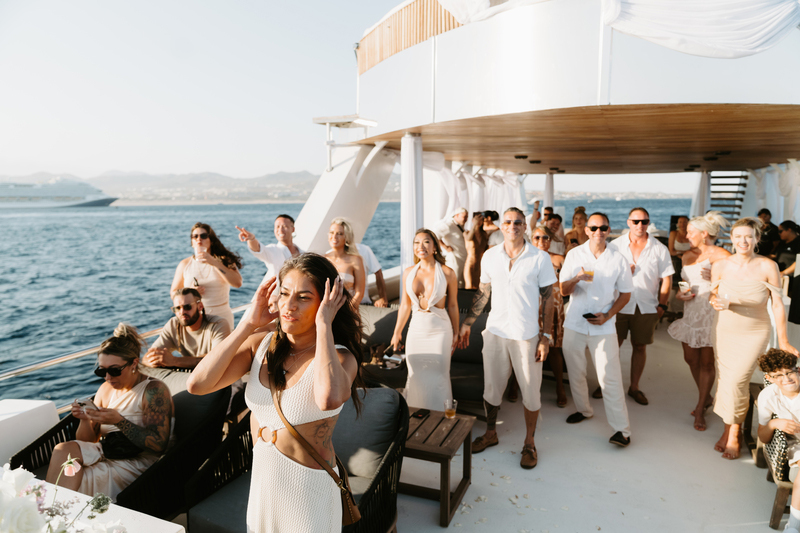 Guests Cheering Up for the Newly Weds