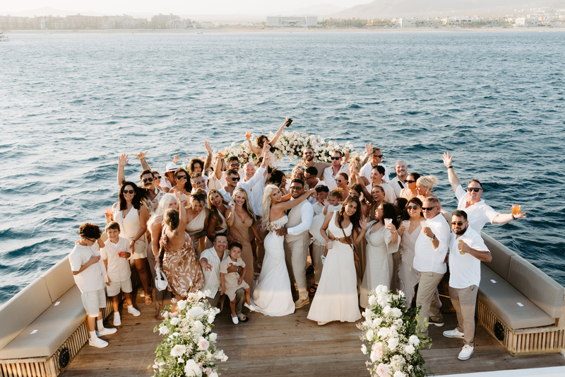 Rachel and Chris with their guests