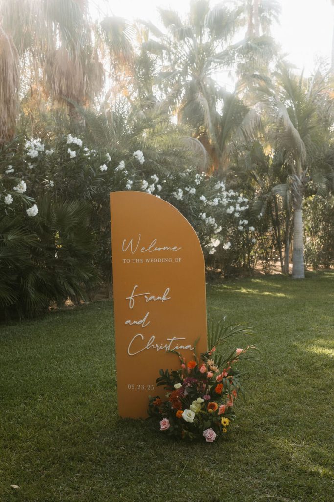 "Welcome to the Wedding" sign