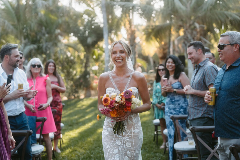 Christina walking down the aisle