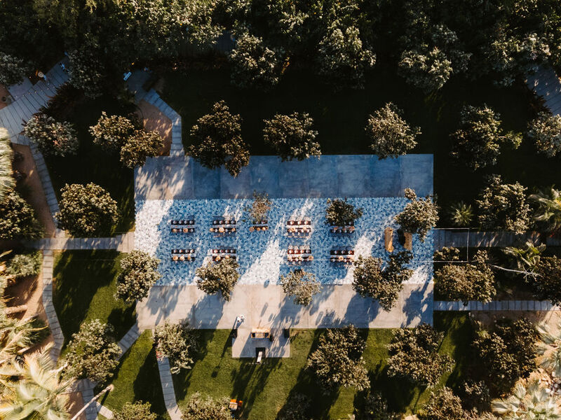Acre Wedding Venue bird view shot