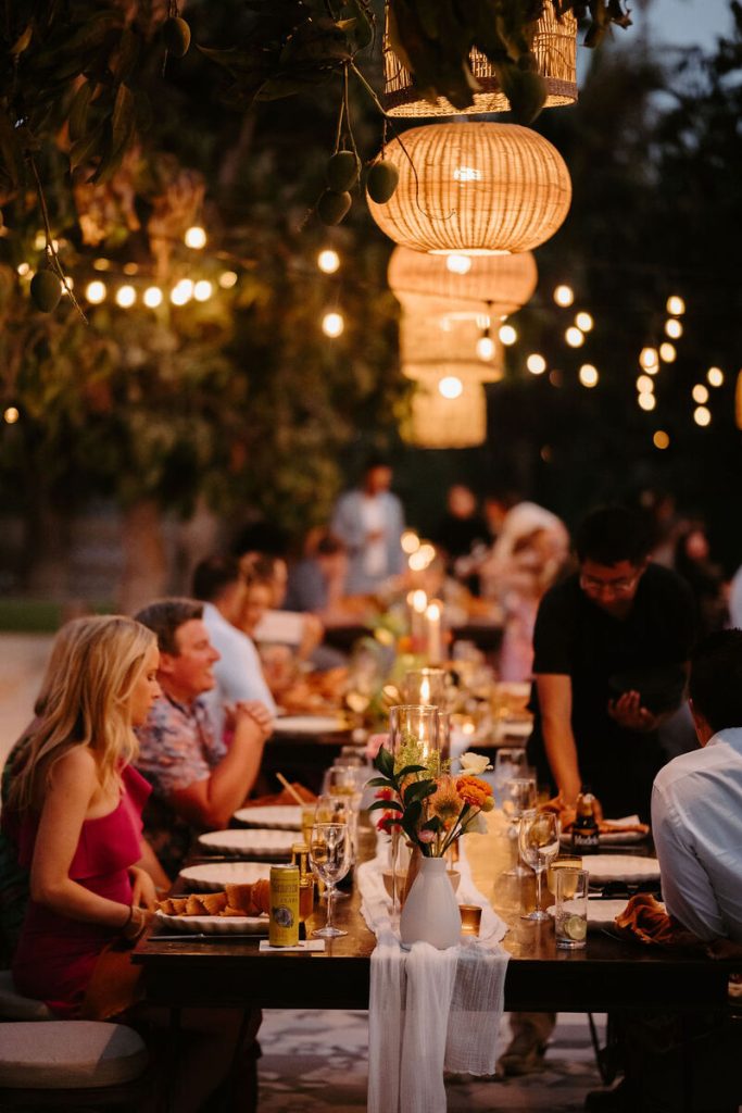 Guests at reception dinner