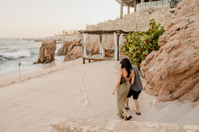 Kevin and Casey Entering the Proposal Spot