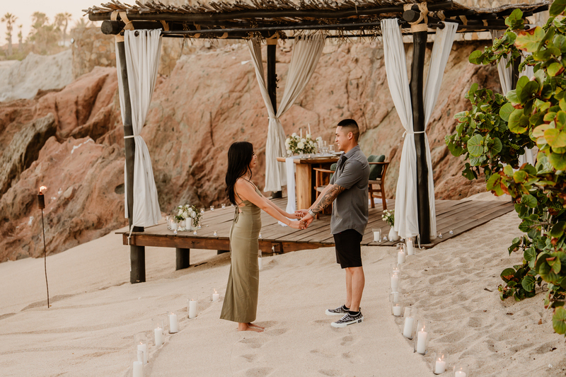 The couple heading for romantic dinner