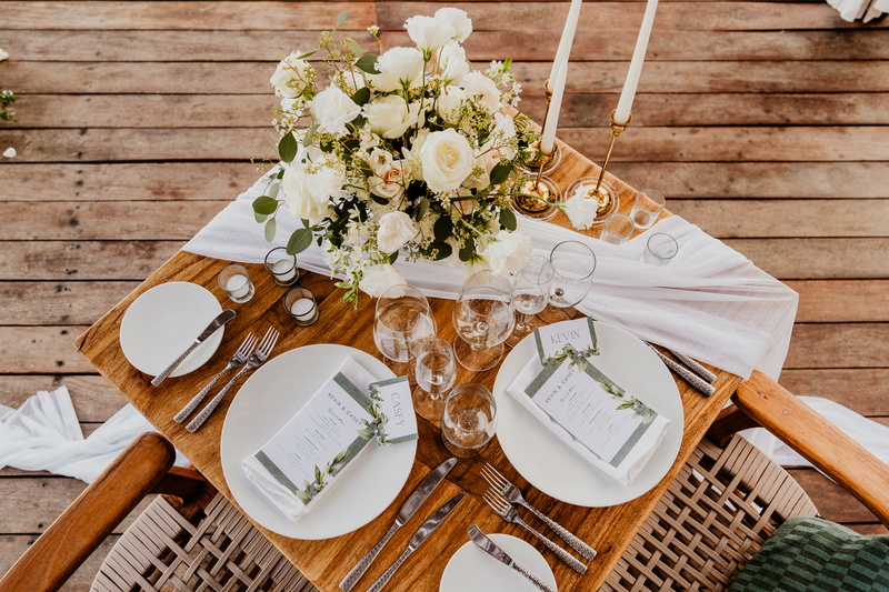 Proposal dinner table setup