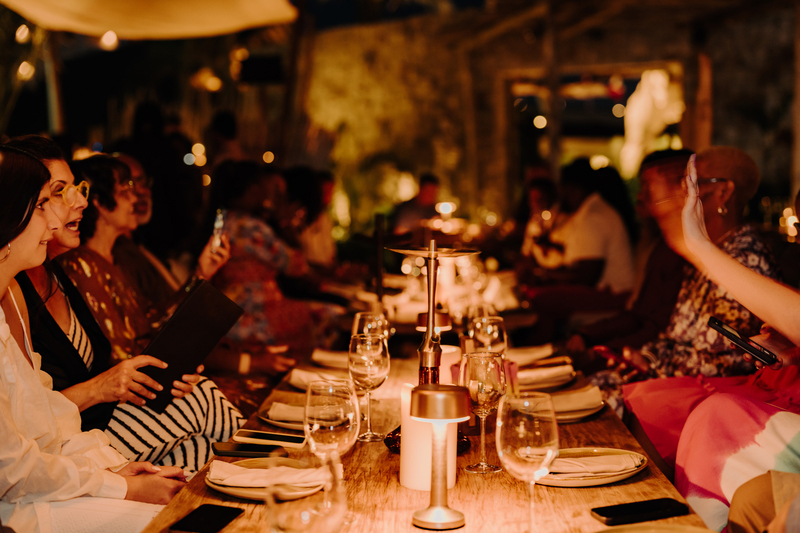 Dinner with wedding guests at Chambao Restaurant San José del Cabo