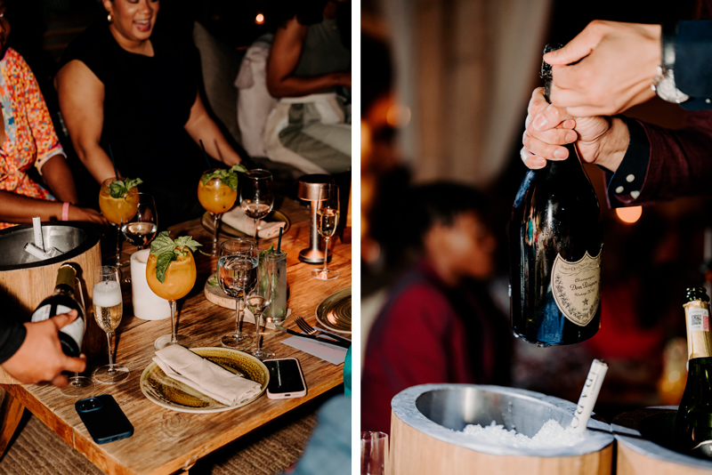 Guests enjoying cocktails at Chambao