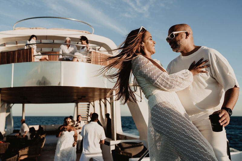 The couple enjoying the pelican Boat