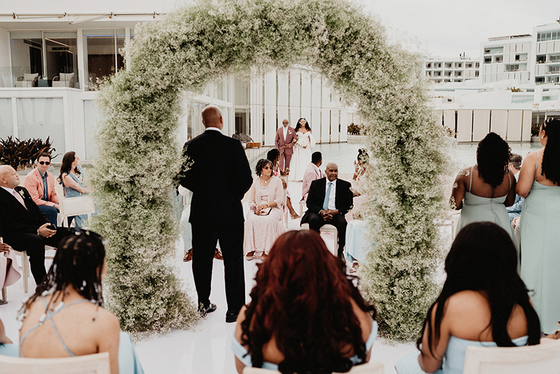 Cherelle walking down the aisle