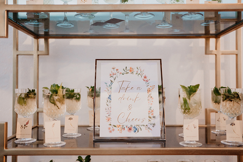 Seating chart for Cherelle and Ayinde's wedding reception