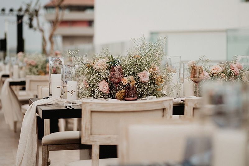 Table setup for Wedding Reception