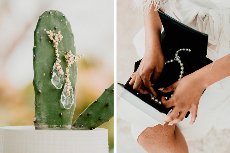 The bride's jewerly