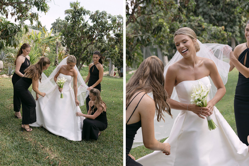 Bella Shooting Photos with her Bridesmaids