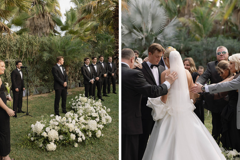 Bella arriving to the wedding ceremony at Acre