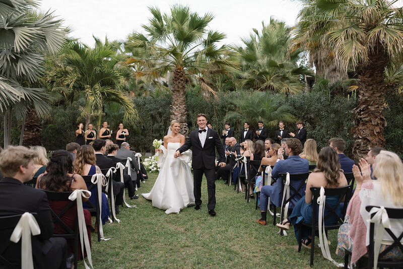 Bella and Mitch celebrating their marriage