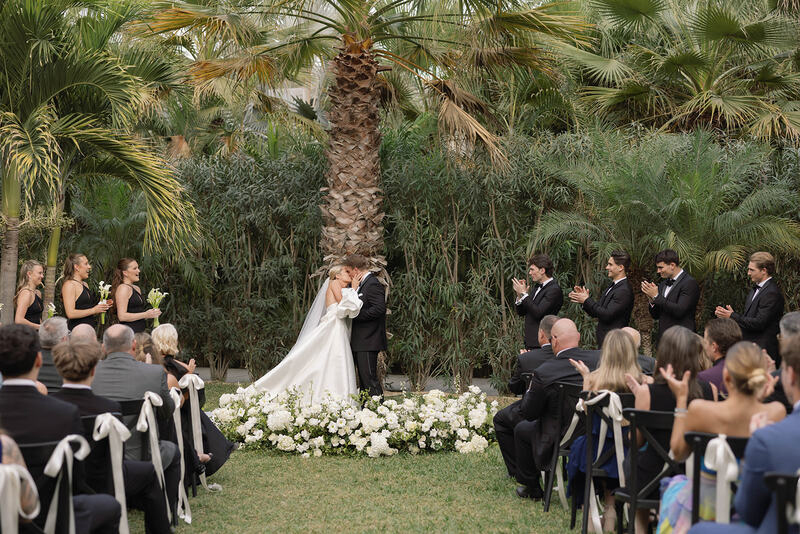 First kiss as husband and wife