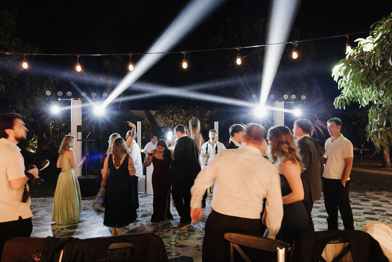 Guests enjoying reception party