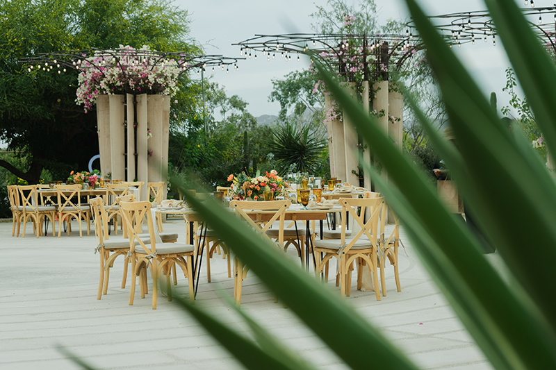 Los Agaves wedding reception setup example