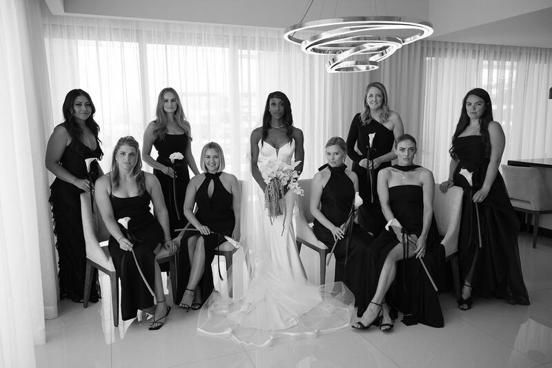 Jasmine with her Bridesmaids
