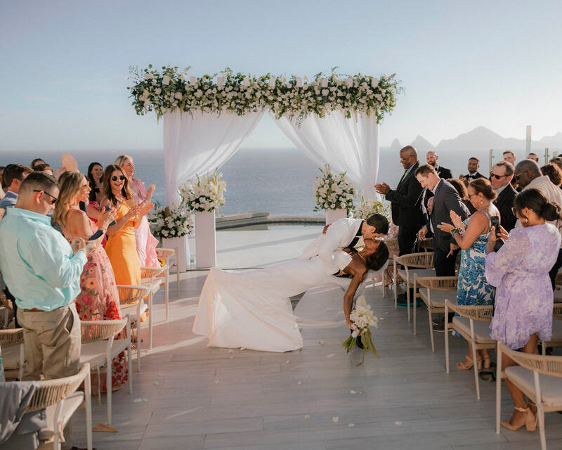 First kiss as husband and wife