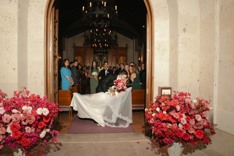 First kiss as husband and wife