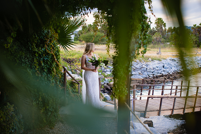 Bride standing at El Ganzo's Deck