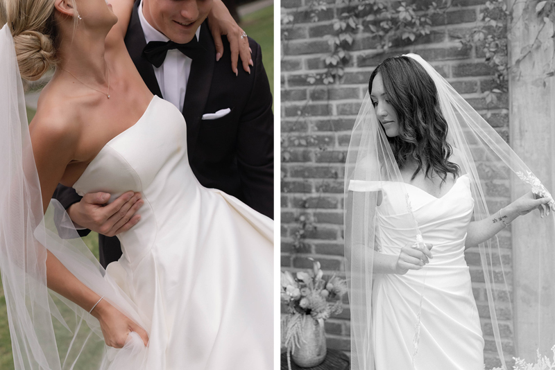 Examples of Wedding Dresses with Veil