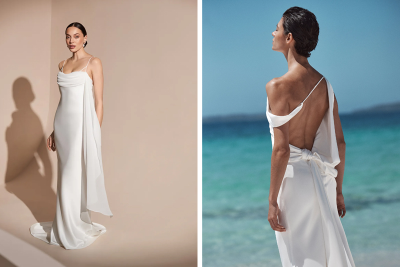 Assymetrical wedding dresses examples